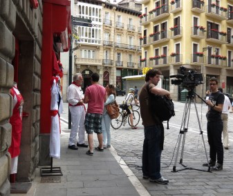 TV crew Pamploma